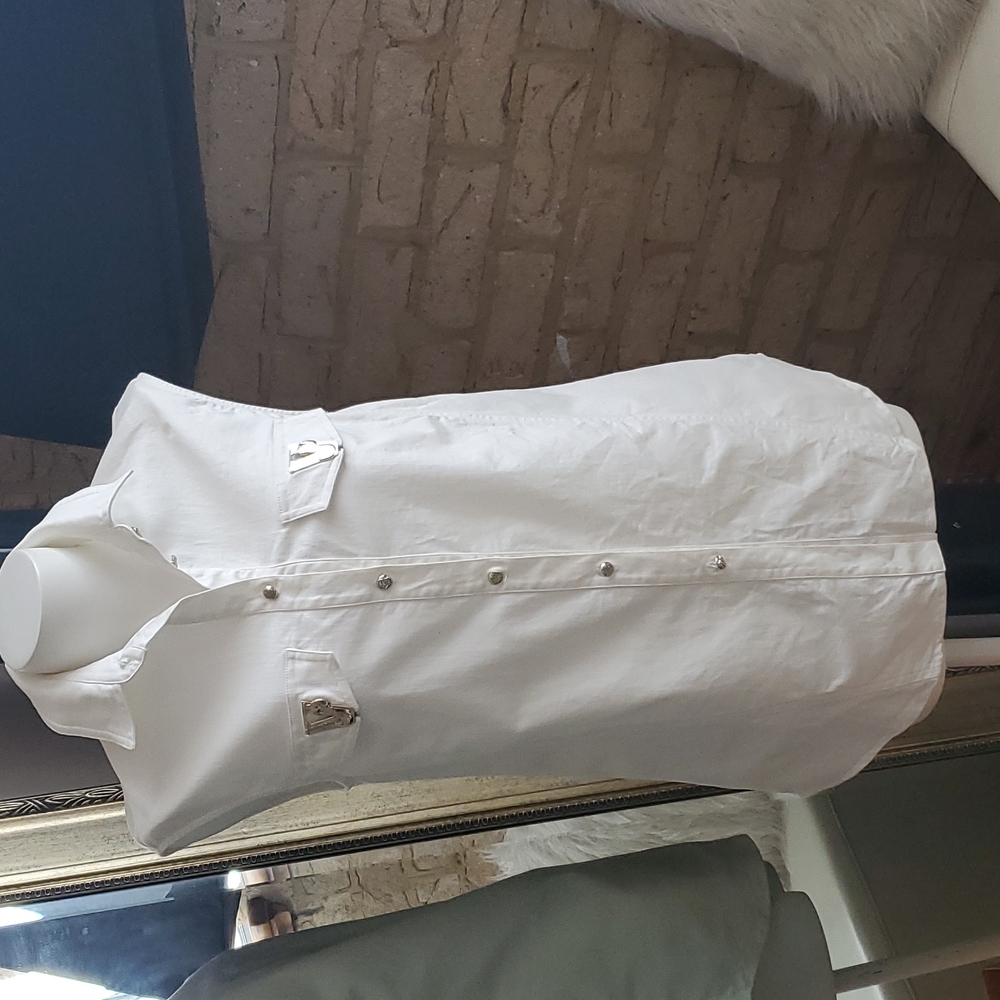 Verace white denim vest seize 10 - Picture 2 of 11